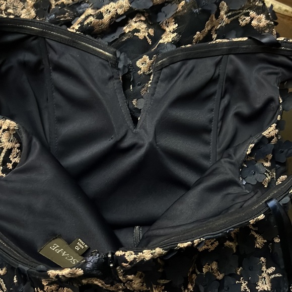 XSCAPE Off-the-Shoulder Embroidered Floral Lace Gown - Picture 16 of 17